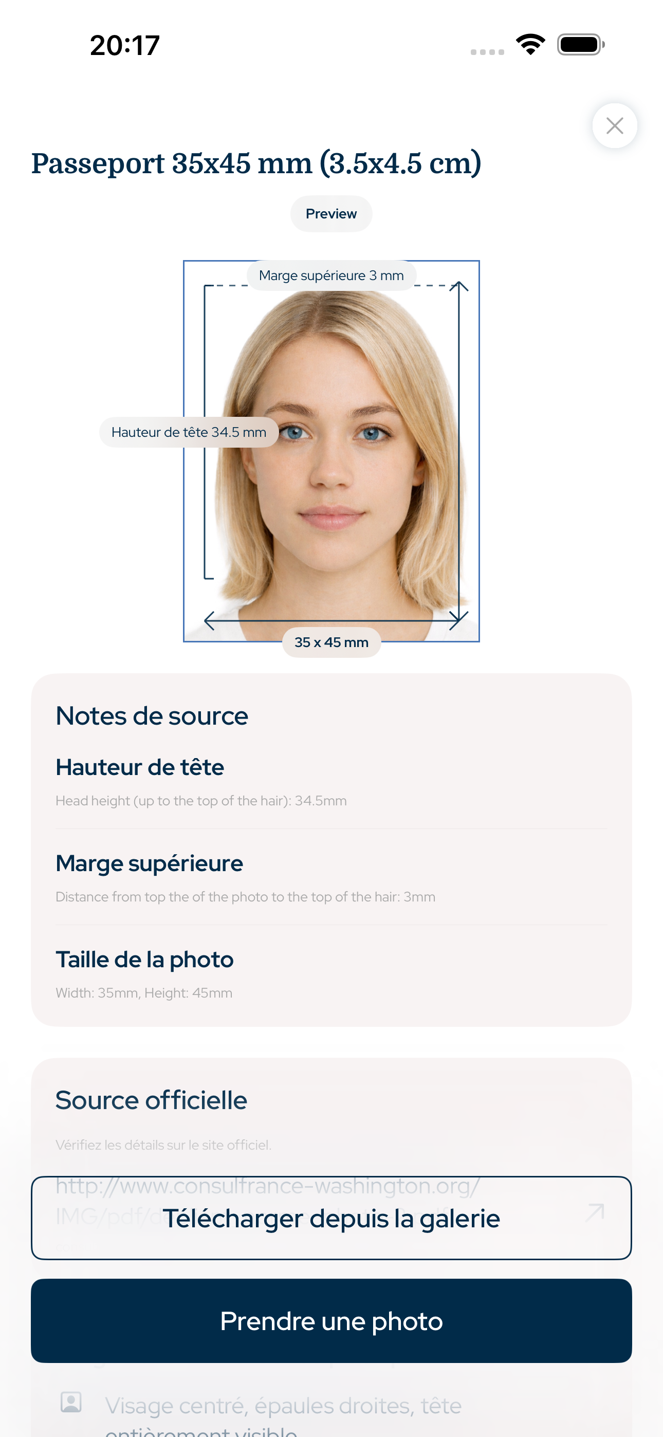 Application Photo d'Identité iPhone screenshot