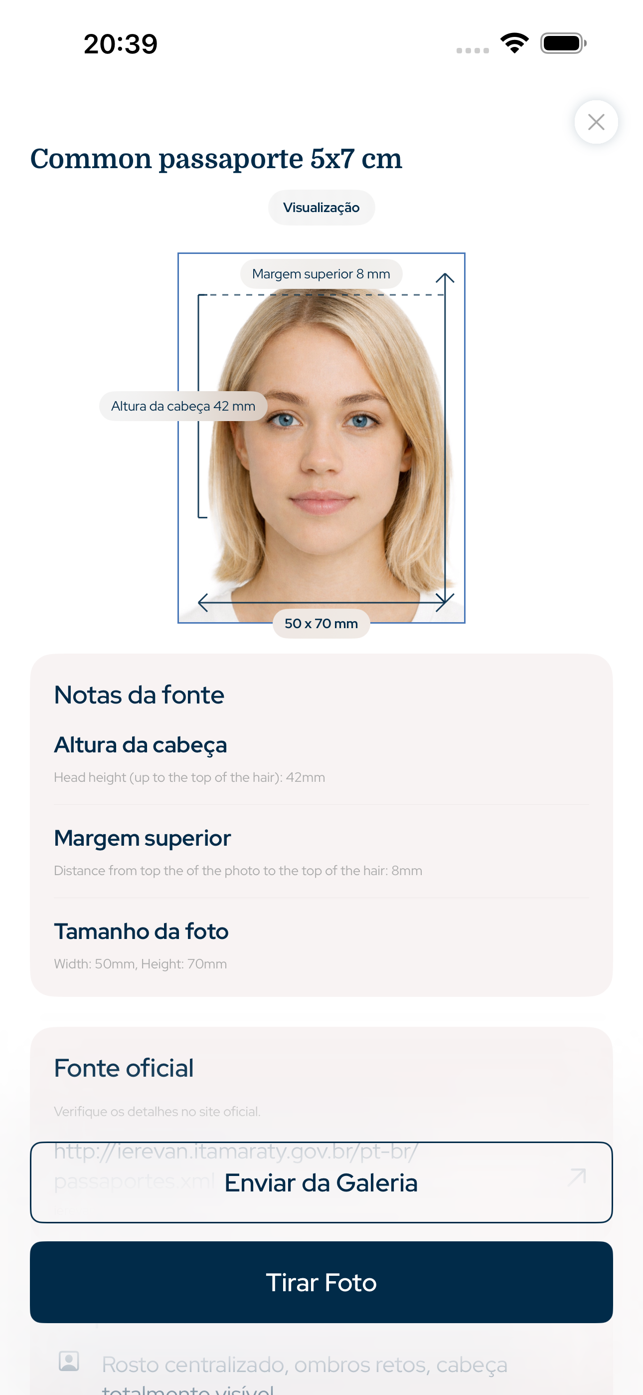App de Foto 3x4 e Passaporte iPhone screenshot